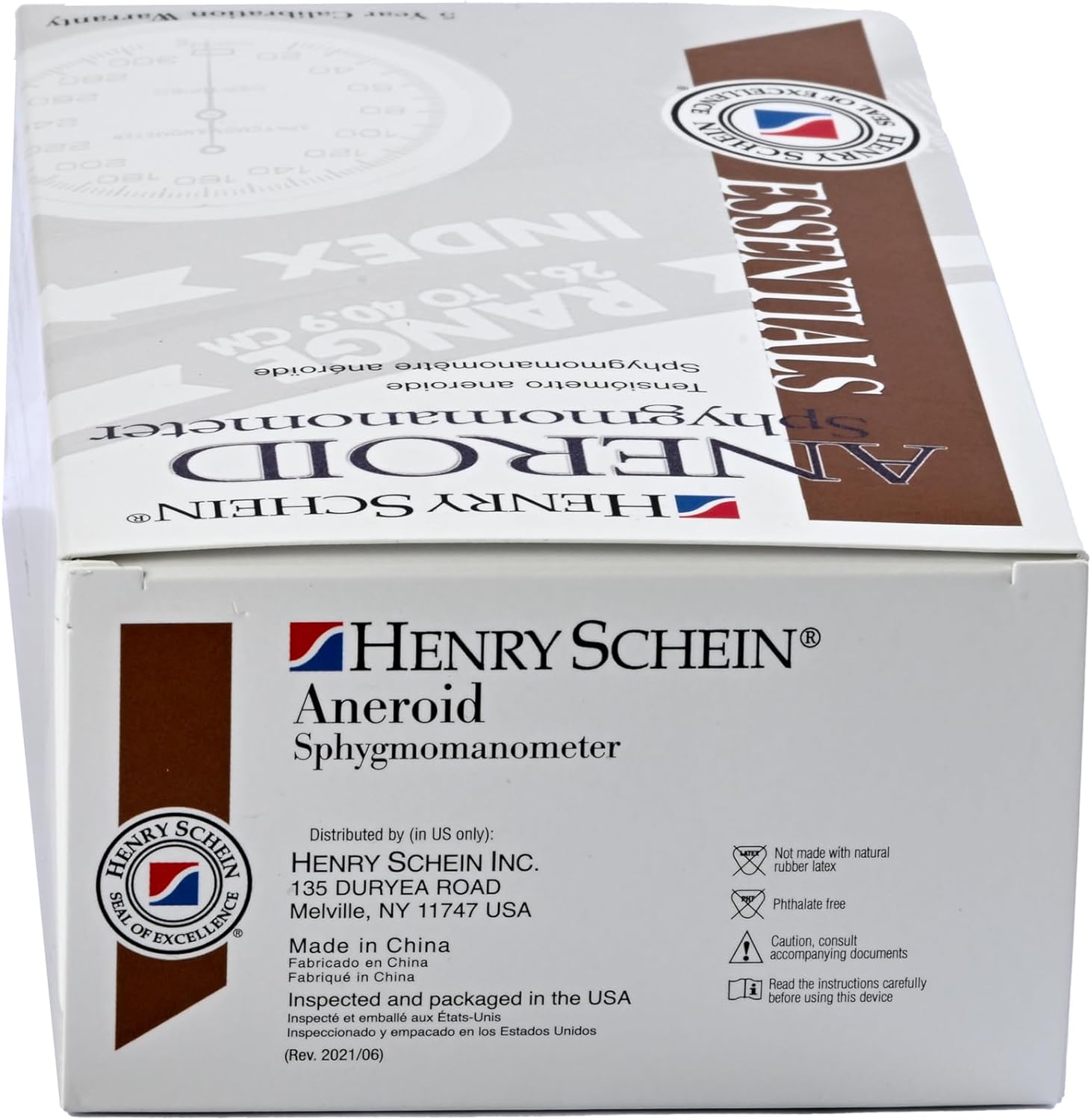 Henry Schein Prosphyg Aneroid Sphygmomanometer 2-Tube- Reusable, Dial Display, 760 Series