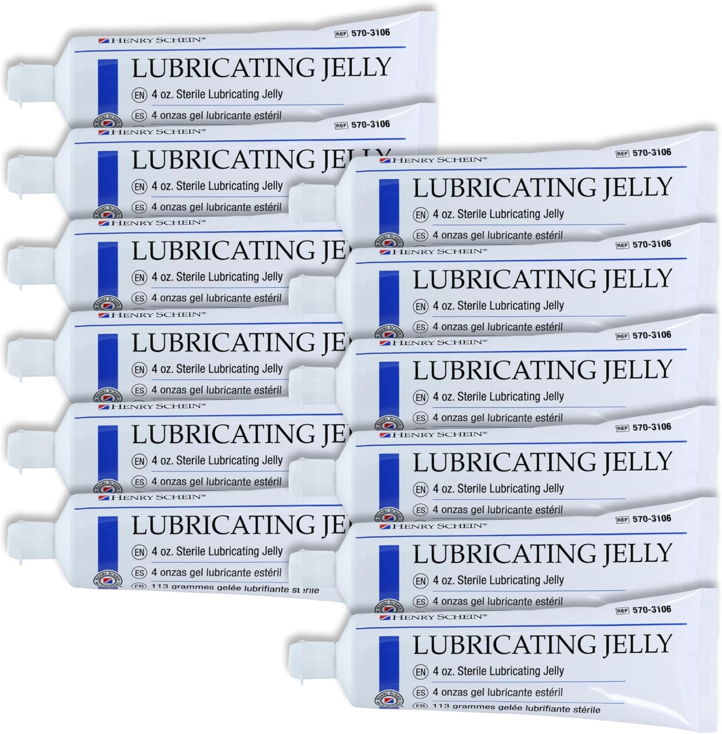 Henry Schein Sterile Lubricating Jelly – 4 oz Flip-Top Tube, Water-Soluble, Non-Greasy Formula for Medical and Personal Use, Convenient Single Tube for Easy Dispensing and Application