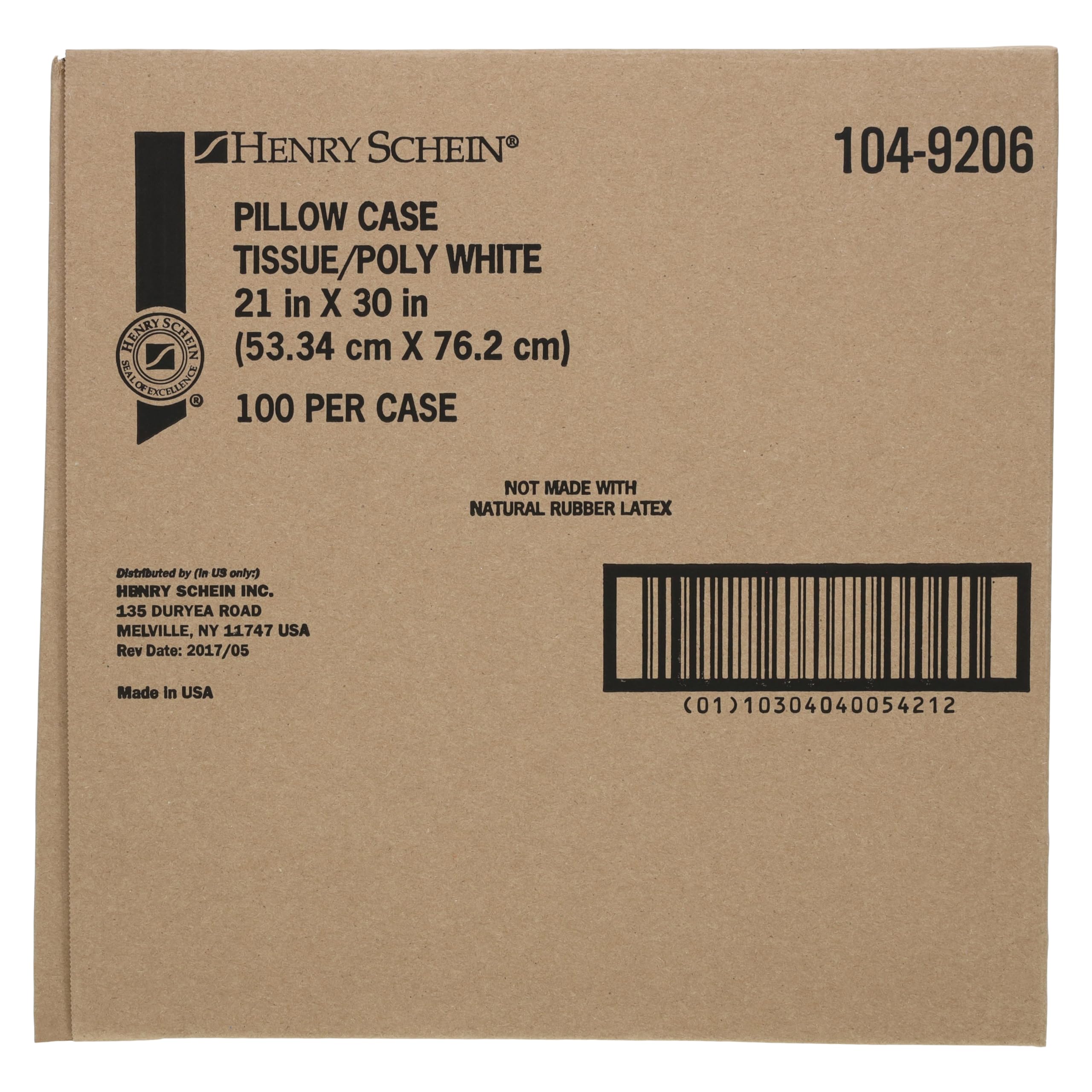 Henry Schein Single-Use Pillowcase, Pack of 100, Tissue/Poly, White, 21" x 30"