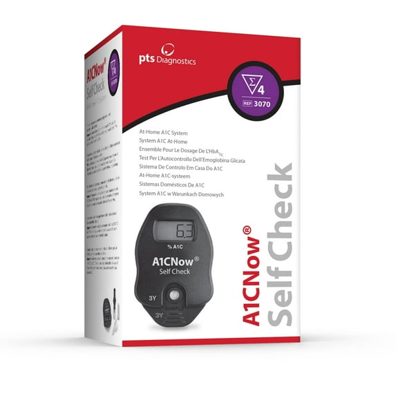 A1CNow® SelfCheck – At-Home A1C Monitoring System with Analyzer & 4 Test Strips