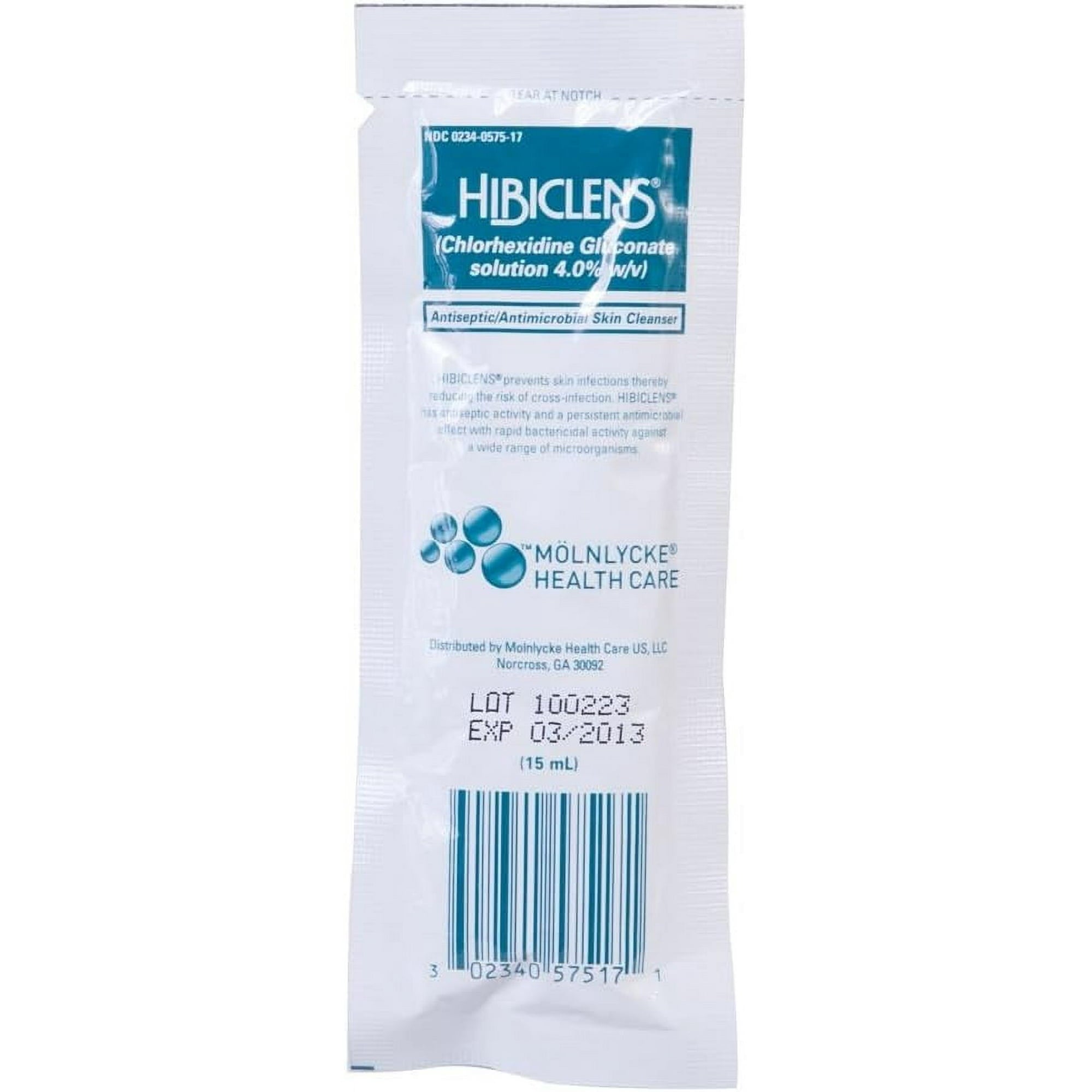 Hibiclens Antimicrobial/Antiseptic Skin Cleanser 15 ml (Liquid) Packets 50 Count Individual Packets for Skin Cleansing