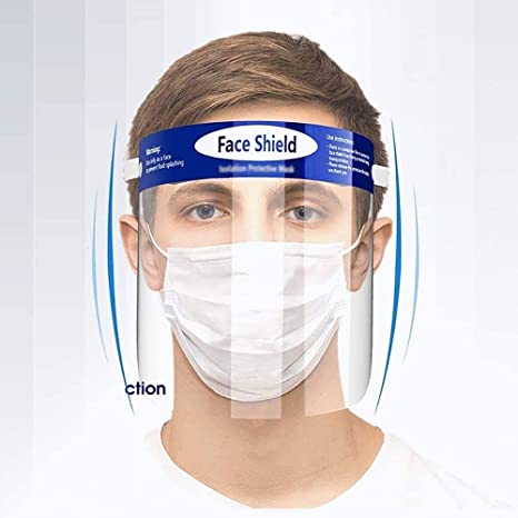 Face Shields Clear Plastic Protective