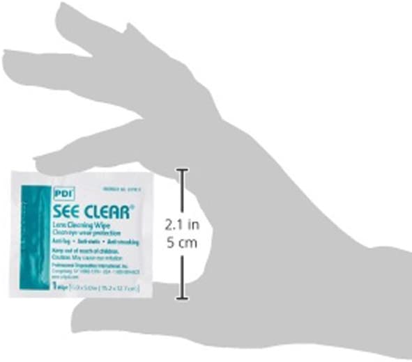 PDI 19831 See Clear Eye Glass Cleaning Wipes, White, 1 Unit (Pack of 120)