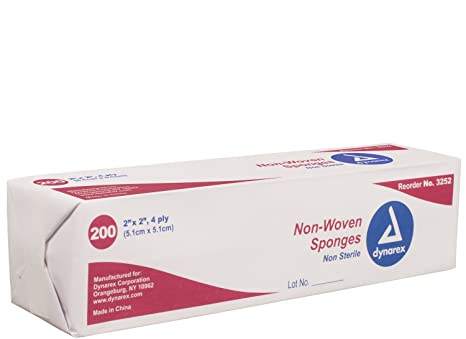 Non-Woven Sponge, N/S 4Ply - 2x2-200/Box