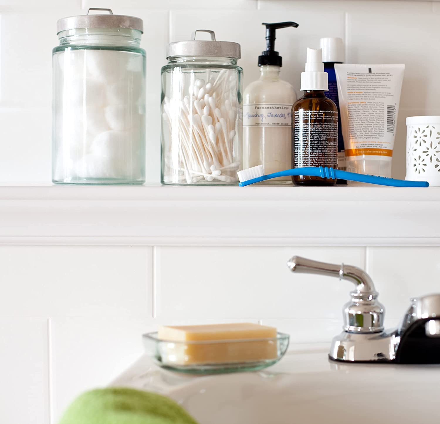 Preserve Eco Friendly Adult Toothbrushes, Made in The USA from Recycled Plastic, Lightweight Pouch, Colors Vary, 6 Count