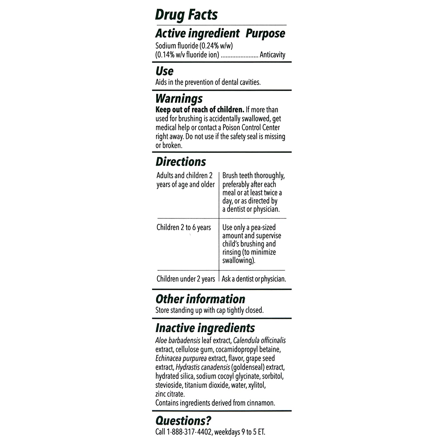 The Natural Dentist All-In-One Fluoride/Sulfate-Free Toothpaste with Aloe, Peppermint Twist Flavor, 5 Ounce Tube