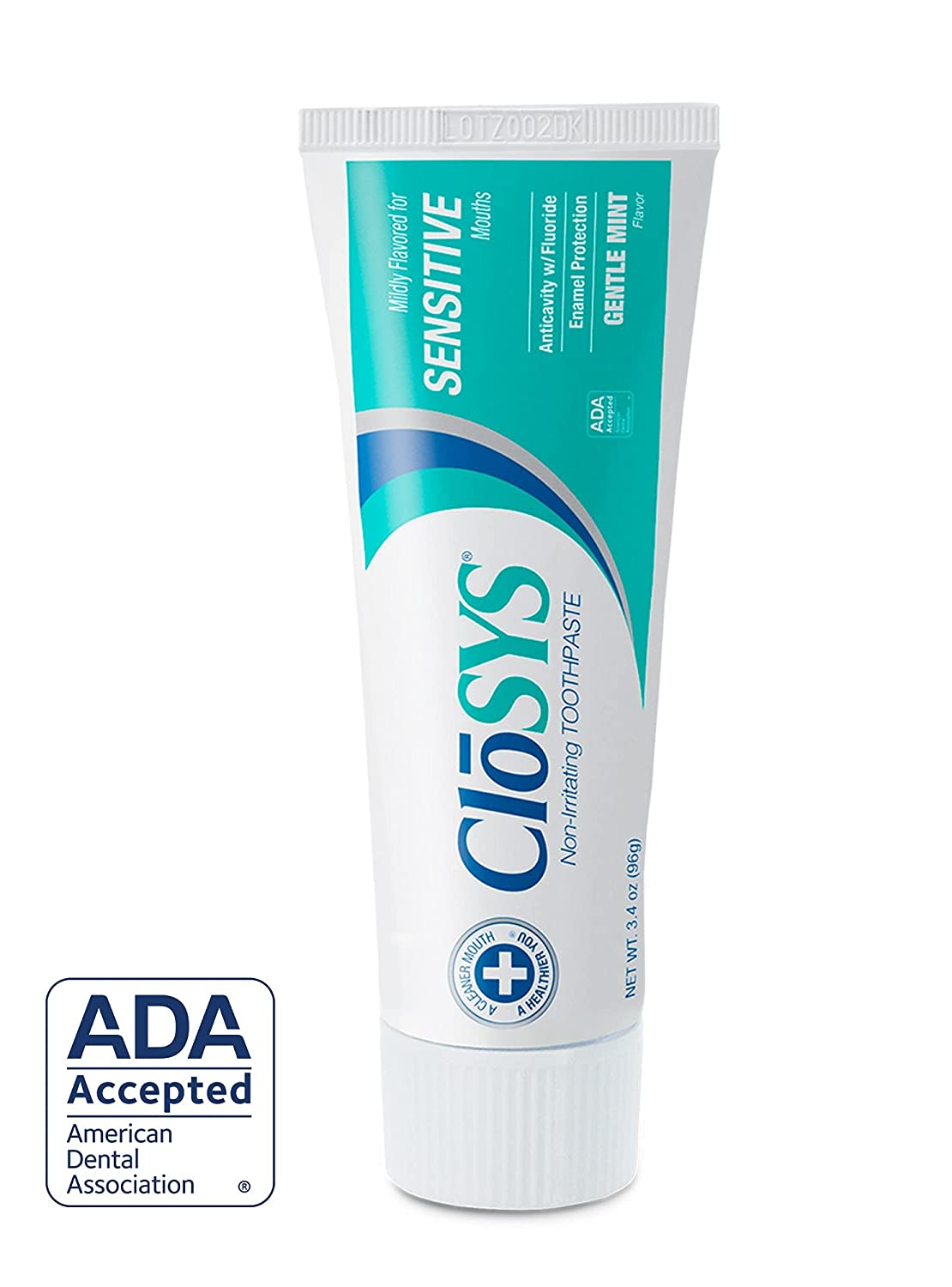 CloSYS Fluoride Toothpaste, 3.4 Ounce, Travel Size, Gentle Mint, TSA Compliant, Whitening, Enamel Protection, Sulfate Free
