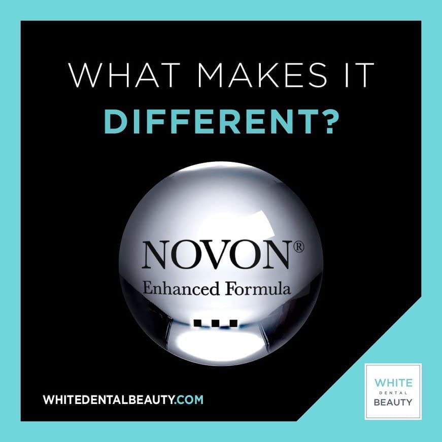White Dental Beauty Teeth Whitening Syringe Gel Refills; 4 Syringes of 1.2 ml per Pack. Tooth Whitening System Powered by Novon Technology (10% Carbamide Peroxide)