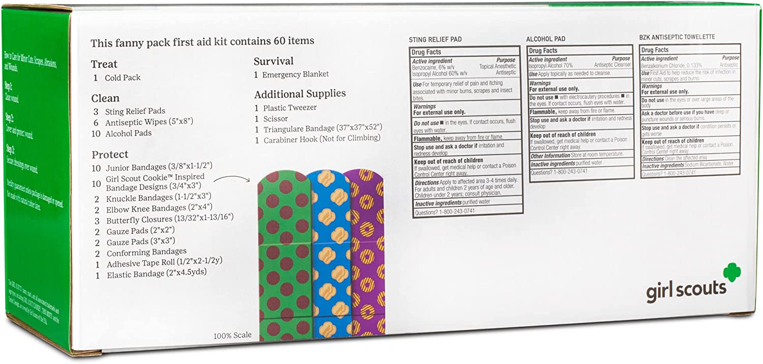 Dukal Girl Scout Fanny Pack First Aid Kit, Navy Blue, 60 Pieces