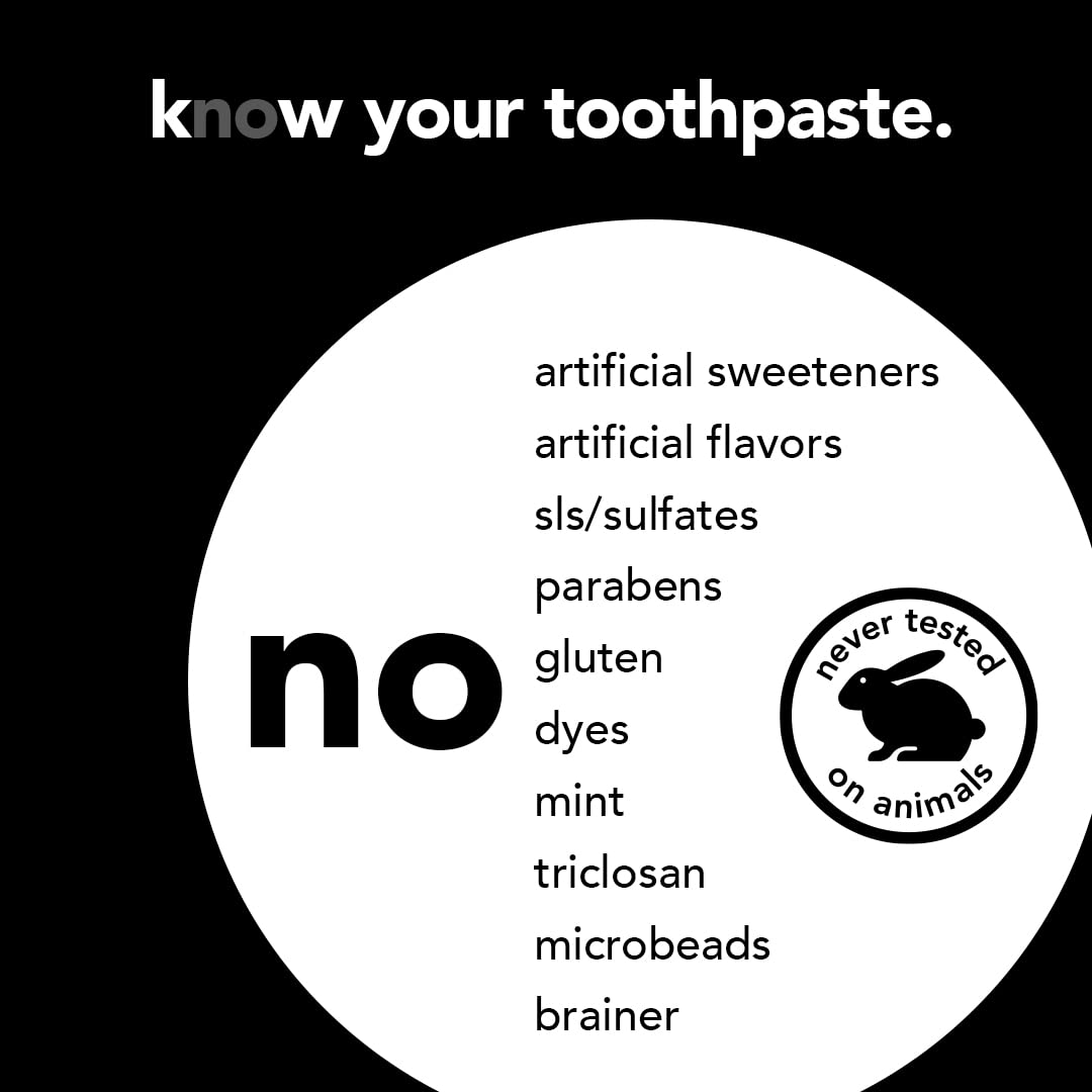 Hello Activated Charcoal Epic Teeth Whitening Fluoride Free Toothpaste and Toothbrush, Fresh Mint and Coconut Oil, Vegan, SLS Free, Gluten Free and Peroxide Free, 4 Ounce