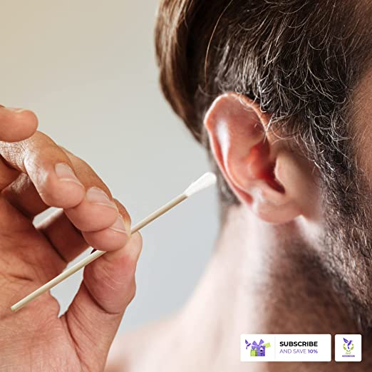 Dukal Cotton Tipped Applicators 6 inch Pack of 200 Swabsticks Wood Shaft 100% Cotton tip Sterile swabsticks for Medical Applications Latex-Free Single use