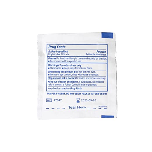 Dynarex Sannytize 70% Alcohol Hand Sanitizer Wipes Pack of 100, White, 5" X 8"