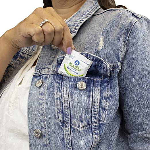 Dynarex Sannytize 70% Alcohol Hand Sanitizer Wipes Pack of 100, White, 5" X 8"