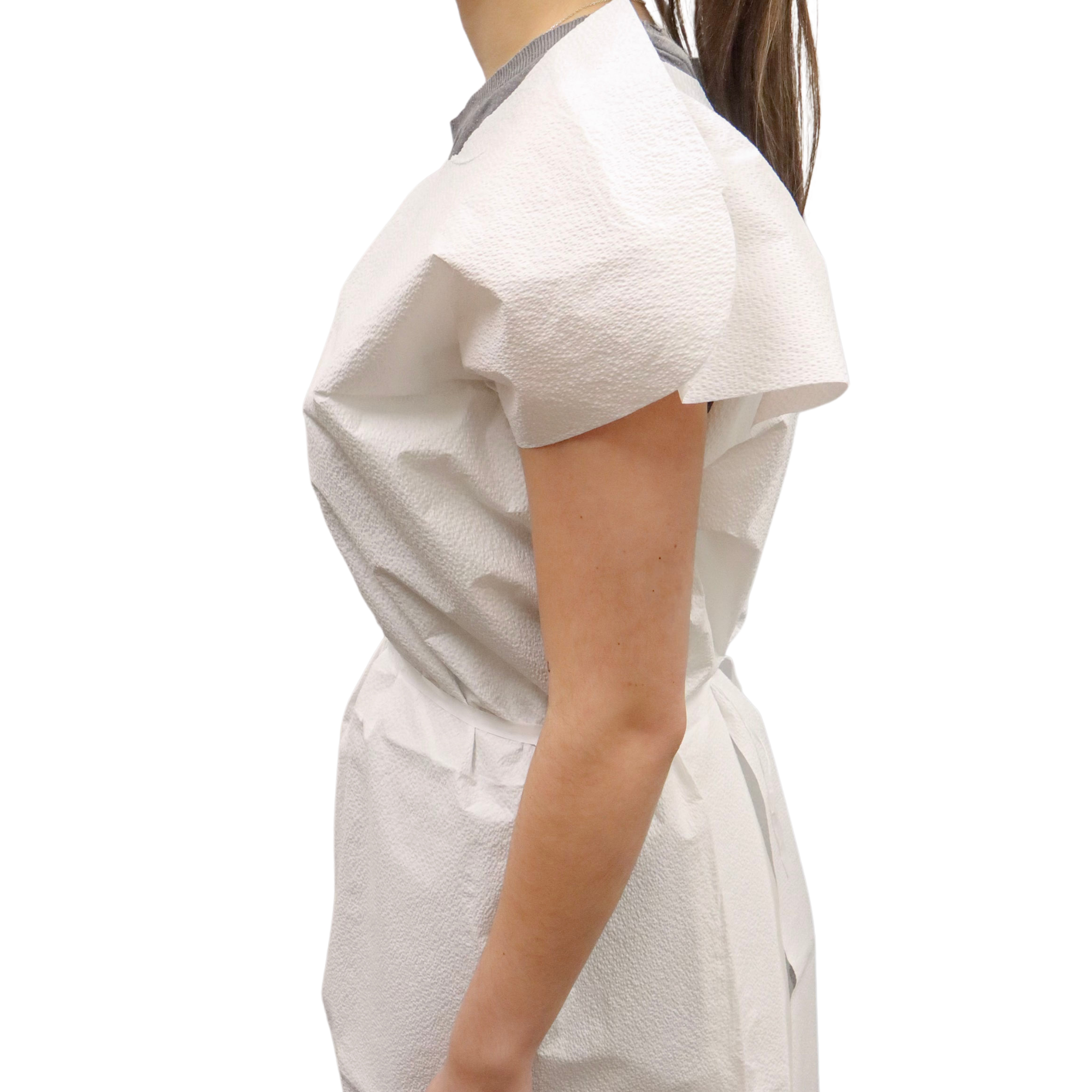 Henry Schein Disposable Exam Gown – Unisex, White, Soft & Comfortable – Medium/Large (30" L x 42" W) – 50 Gowns per Case – Ideal for Medical, Clinic, or Personal Use