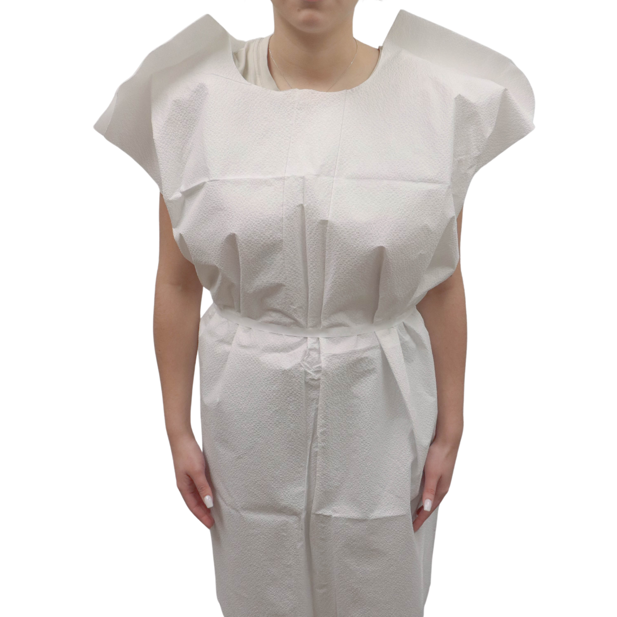 Henry Schein Disposable Exam Gown – Unisex, White, Soft & Comfortable – Medium/Large (30" L x 42" W) – 50 Gowns per Case – Ideal for Medical, Clinic, or Personal Use