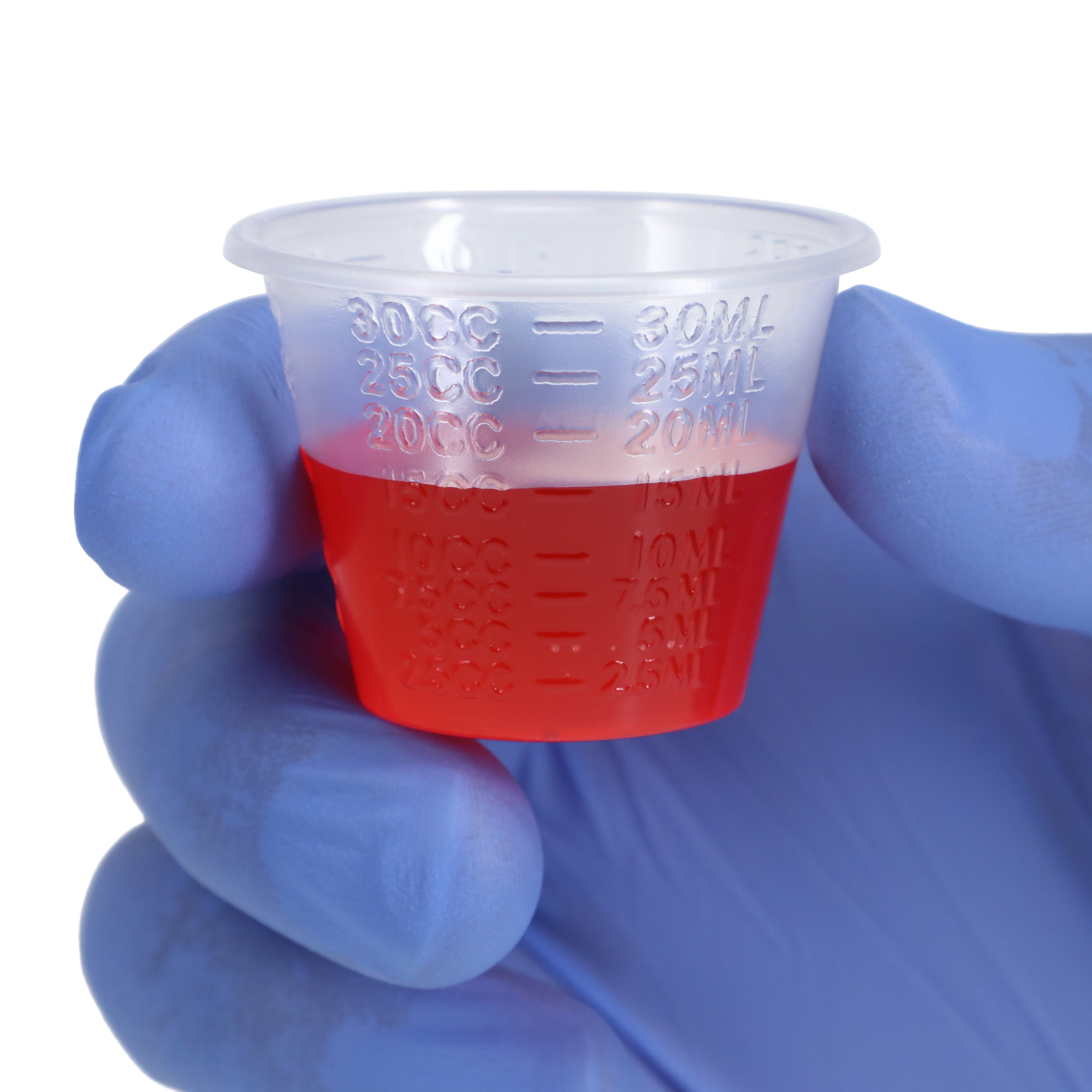 Henry Schein Graduated Medicine Cup (112-5555), Plastic Clear, 1 oz., Easy-To-Read CC, ML, and TBS Graduation, Disposable 100 per Bag