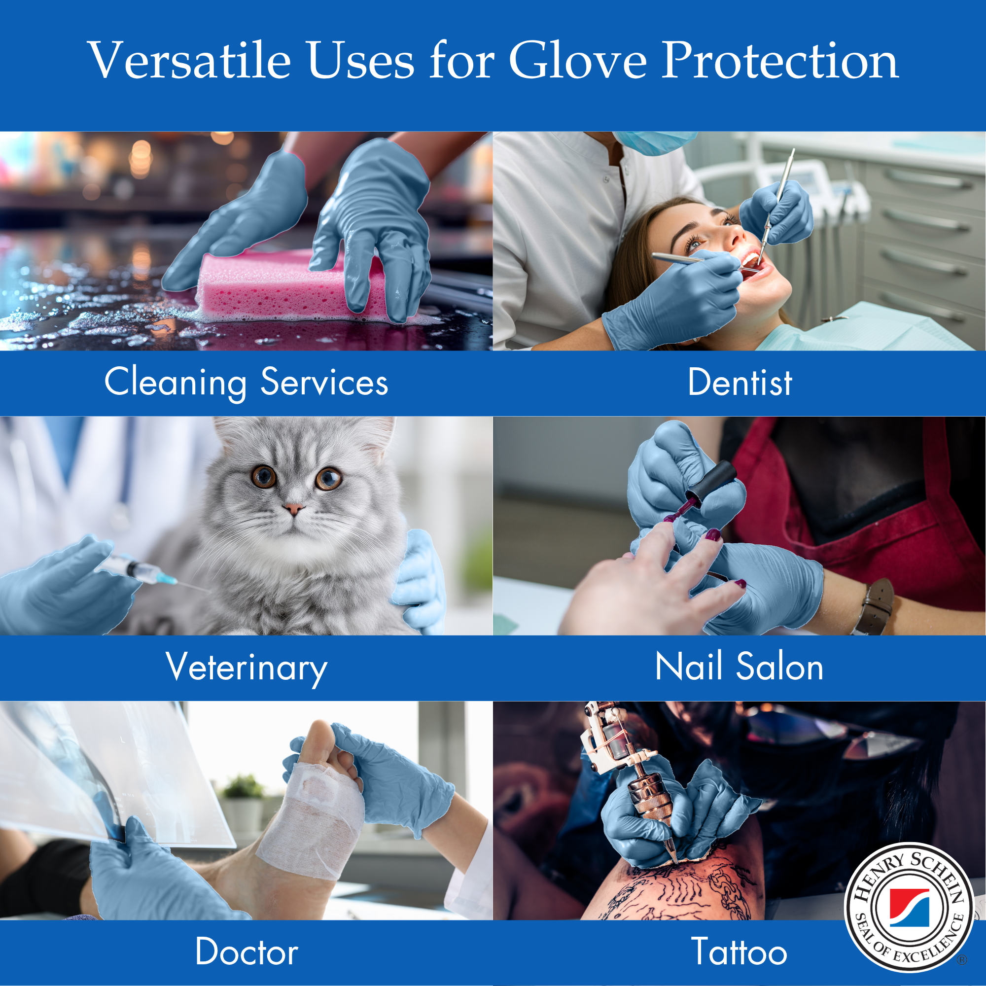 Criterion N300 Ice Blue Nitrile Exam Gloves – Sizes XS–XL, Chlorinated, Non-Sterile, Latex-Free – 300/Box (XS–L), 250/Box (XL)
