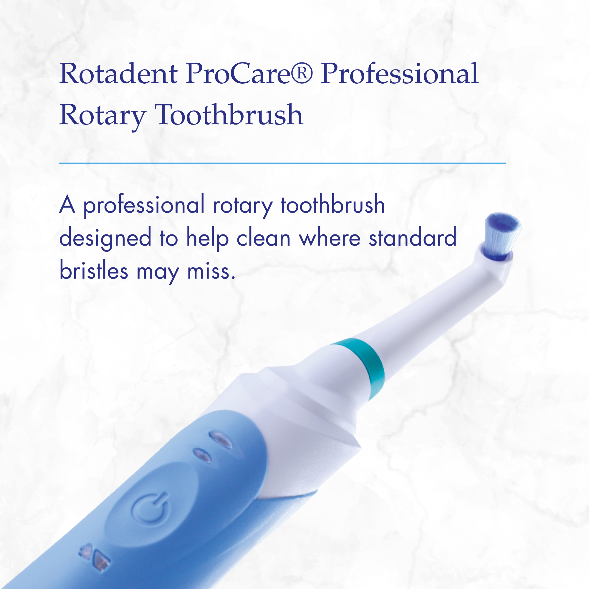 Rotadent ProCare Professional Rotary Toothbrush with Dock Charger, 2 Brush Heads Included and 1 Year Warranty Through Manufactuer