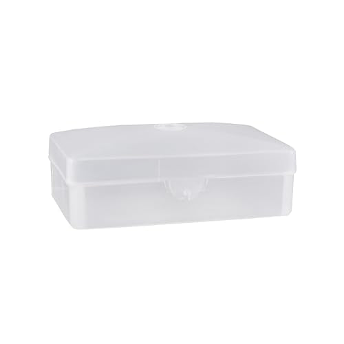 DawnMist SB01C Translucent Plastic Soap Box Durable Travel Soap Holders for Hygiene Kits, Hospitals & Personal Care