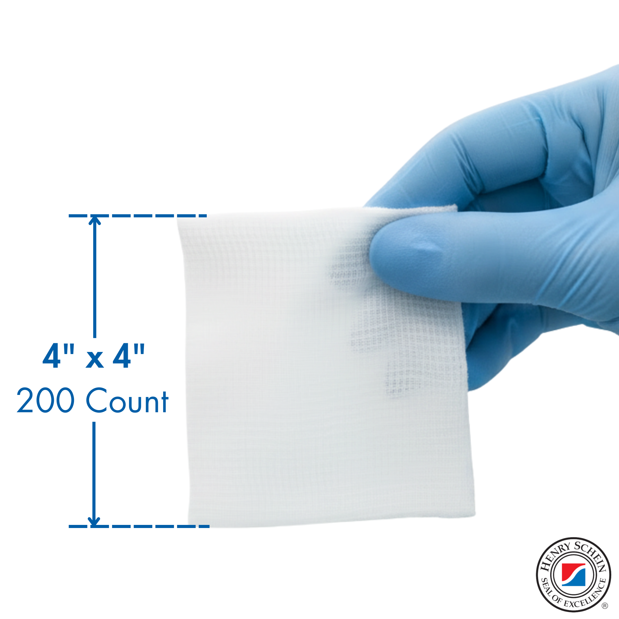 Essentials Non-Sterile Gauze Sponges - 200 Count, 4-Ply, 4'' x 4'' Pads, Non-Woven, Wound Care Product for First Aid Kit/Medical Facilities
