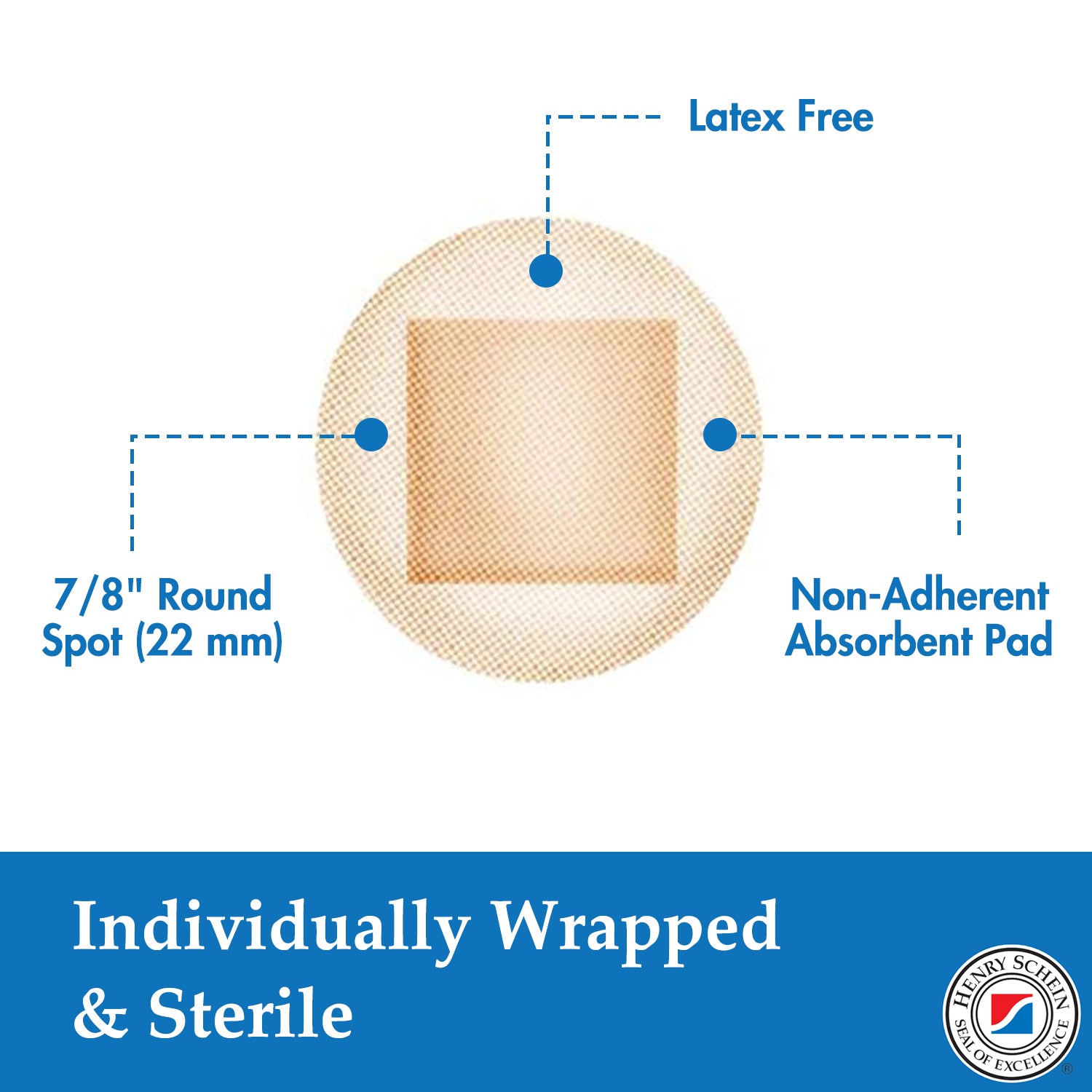 Adhesive Sheer Spot Bandage 7/8" | Durable, Breathable, & Flexible Bandages Designed for Minor Wounds, Providing Comfort and Secure Adhesion for Effective Healing