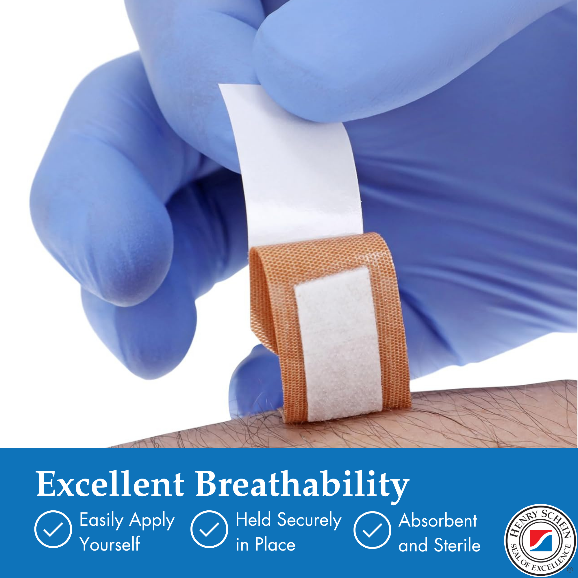 Henry Schein Sterile Adhesive Fabric Bandages, 3/4" x 3" – Box of 100 Flexible, Breathable Strips – Soft, Stretchable Wound Covers for First Aid, Medical Use, Clinics & Emergency Kits