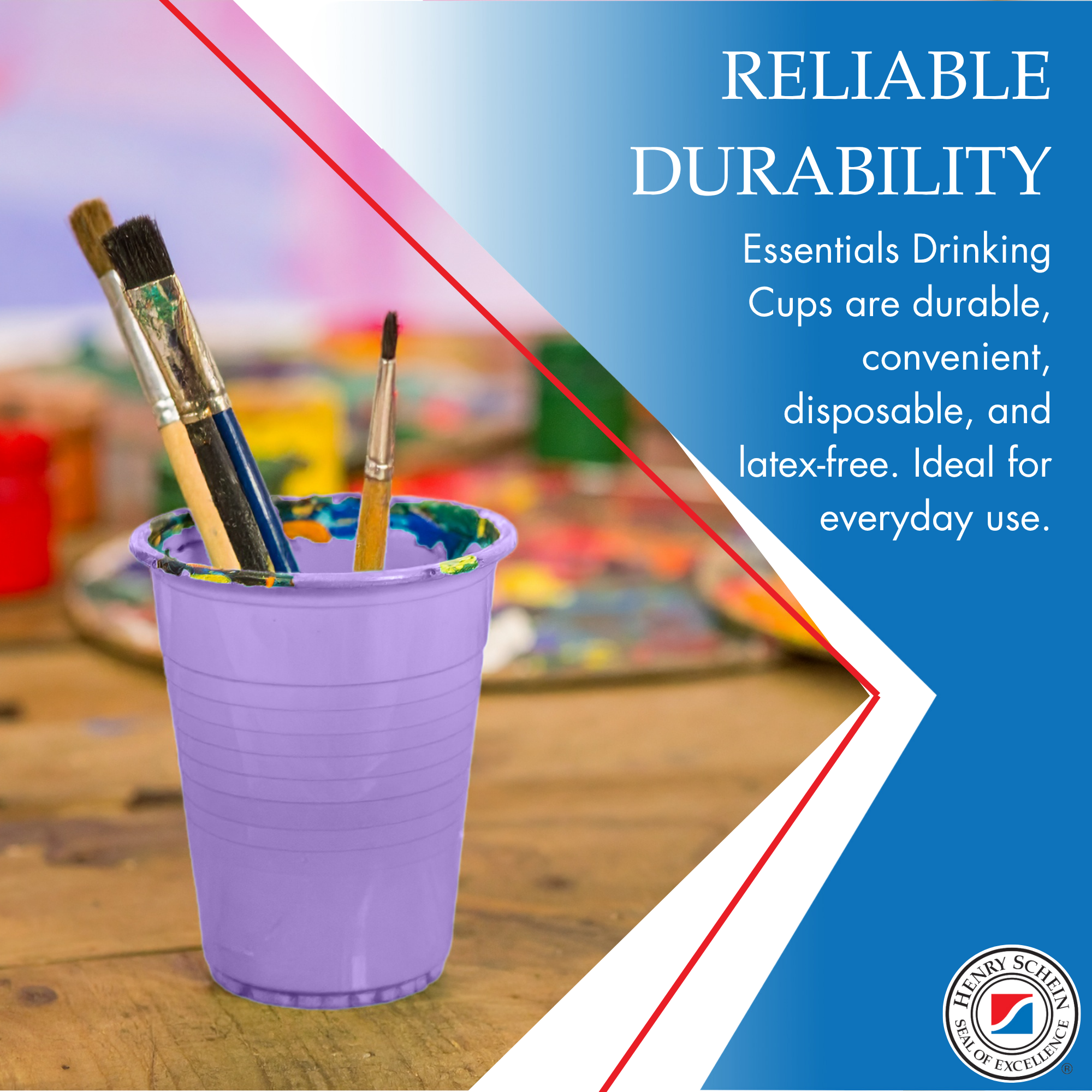 Essentials Healthcare Products Plastic Drinking Cups - Lavender 5 oz Disoposable Cups for Cold Beverages, Parties, Office, or Medical Use - Durable & Convenient