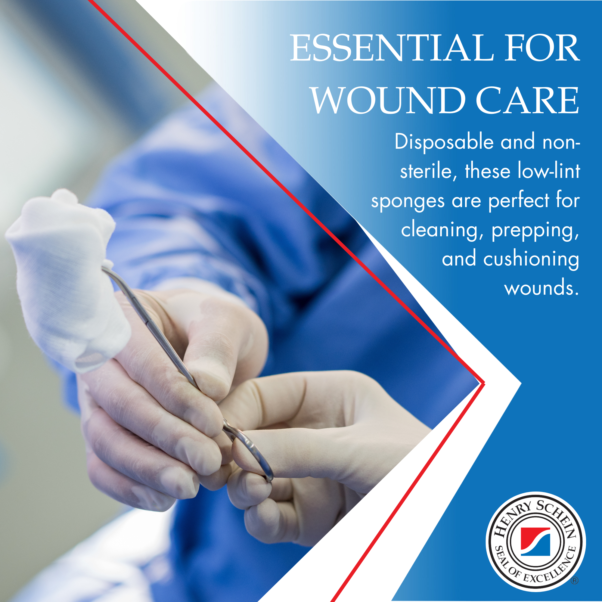 Henry Schein 200/Pack Non-Sterile Gauze Pads 4’’ x 4’’ for Wound Dressing Gauze Sponge-Pads for Wound Care - 8-Ply - 100% Cotton & Highly Absorbent