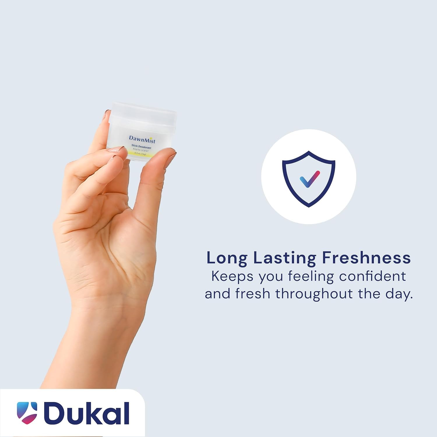 Dukal DawnMist Stick Deodorant, 0.5 oz – Clear, Full Case (144 Sticks/Box, 4 Boxes/Case, Pack of 576) – Long-Lasting Freshness for Daily Use