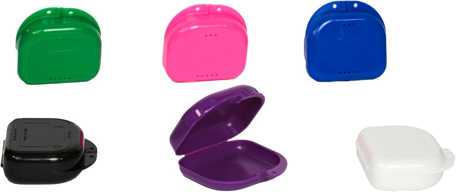 Henry Schein Retainer Boxes, Pack of 12, Assorted Colors, Super Tuff