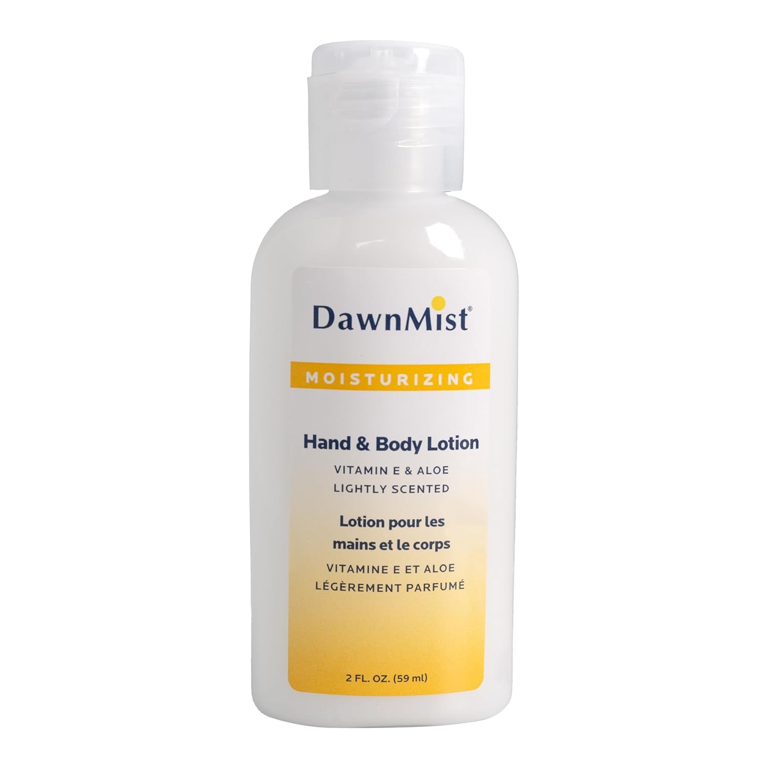 Dukal DawnMist Hand and Body Lotion with Dispensing Cap, 2 oz. – Travel-Sized Moisturizing Bottles for Soft, Hydrated Skin