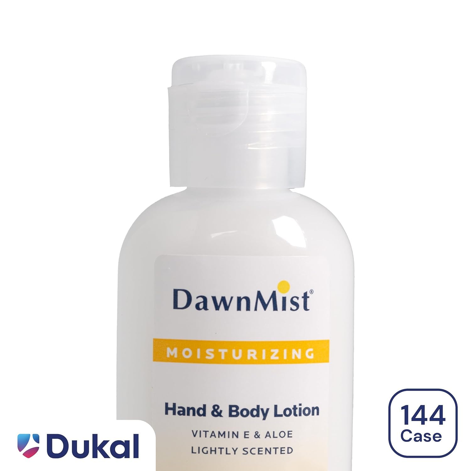 Dukal DawnMist Hand and Body Lotion with Dispensing Cap, 2 oz. – Travel-Sized Moisturizing Bottles for Soft, Hydrated Skin