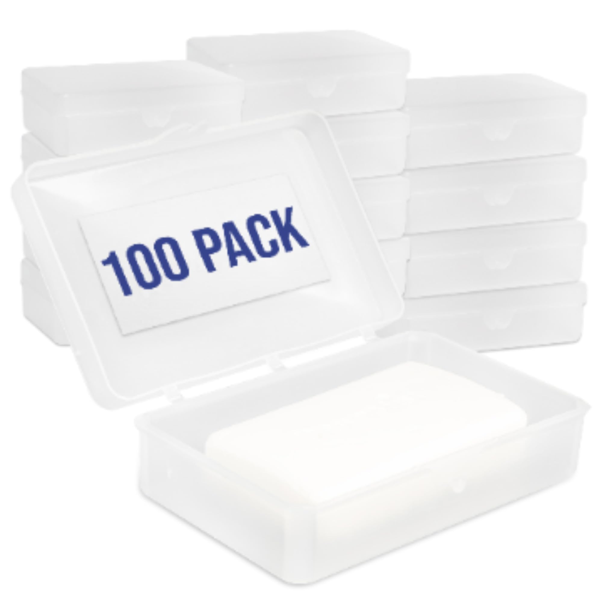 DawnMist SB01C Translucent Plastic Soap Box Durable Travel Soap Holders for Hygiene Kits, Hospitals & Personal Care