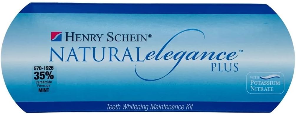 Natural Elegance® Plus 35% Carbamide Peroxide Mint Flavor Teeth Whitening Gel by Henry Schein, Two 3-ml Syringes, 1 Pack, Compare to Opalescence, Dramatic Professional Whitening, Reduced Sensitivity