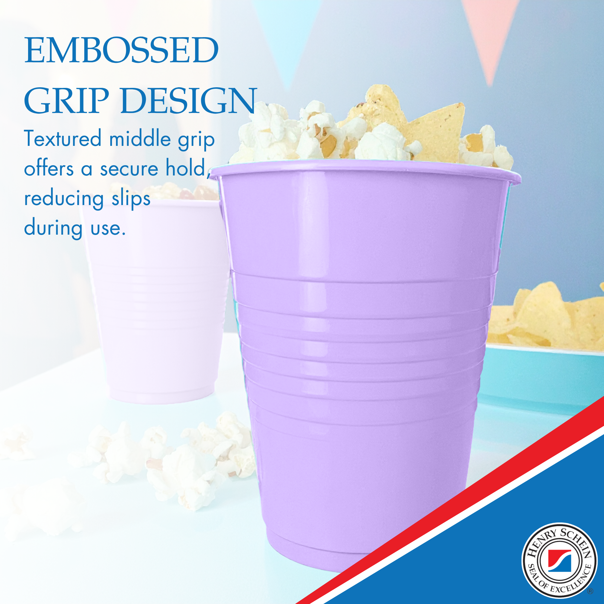 Essentials Healthcare Products Plastic Drinking Cups - Lavender 5 oz Disoposable Cups for Cold Beverages, Parties, Office, or Medical Use - Durable & Convenient