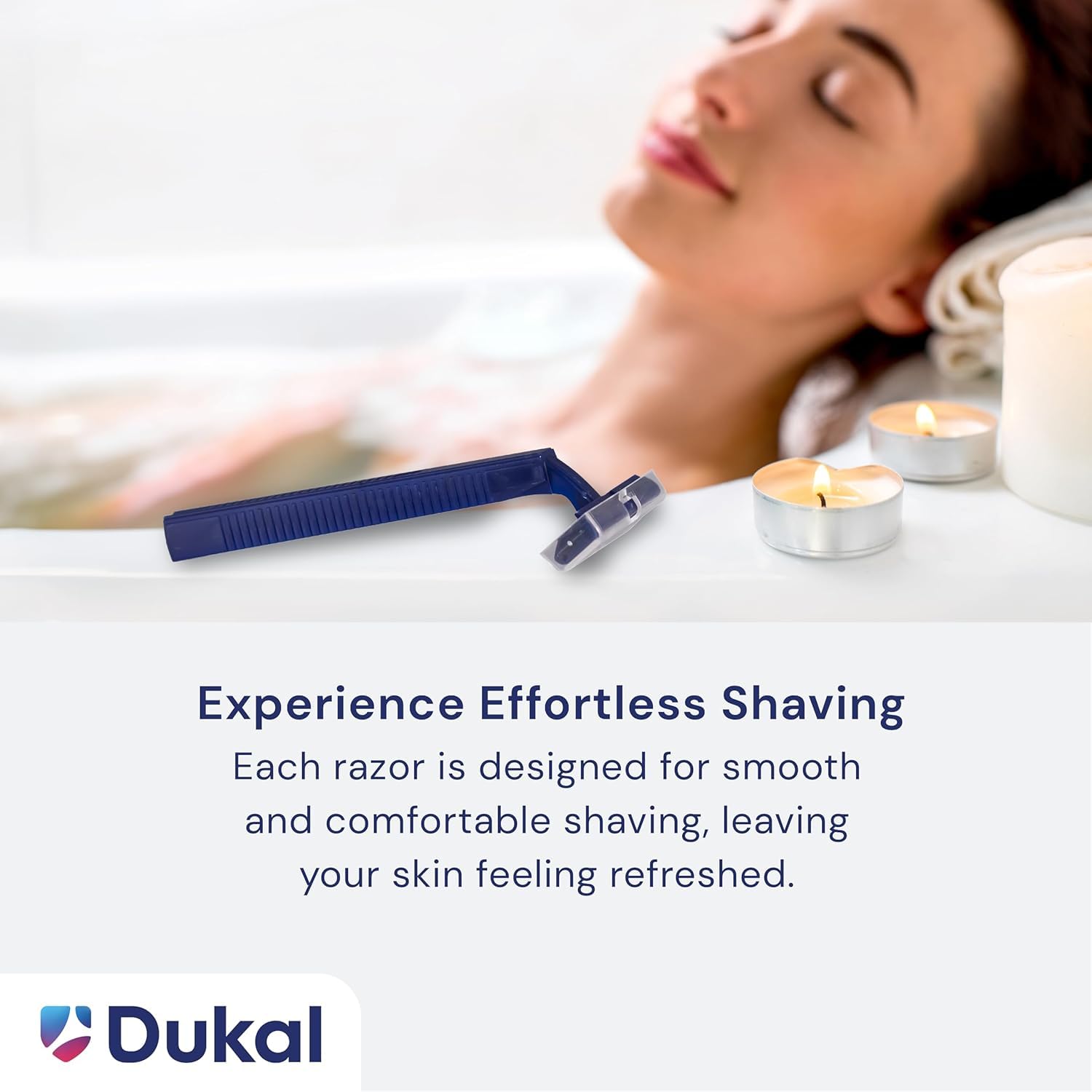 Dukal DawnMist Twin-Blade Disposable Razor, Blue Handle – Precision Shave for Smooth & Comfortable Grooming