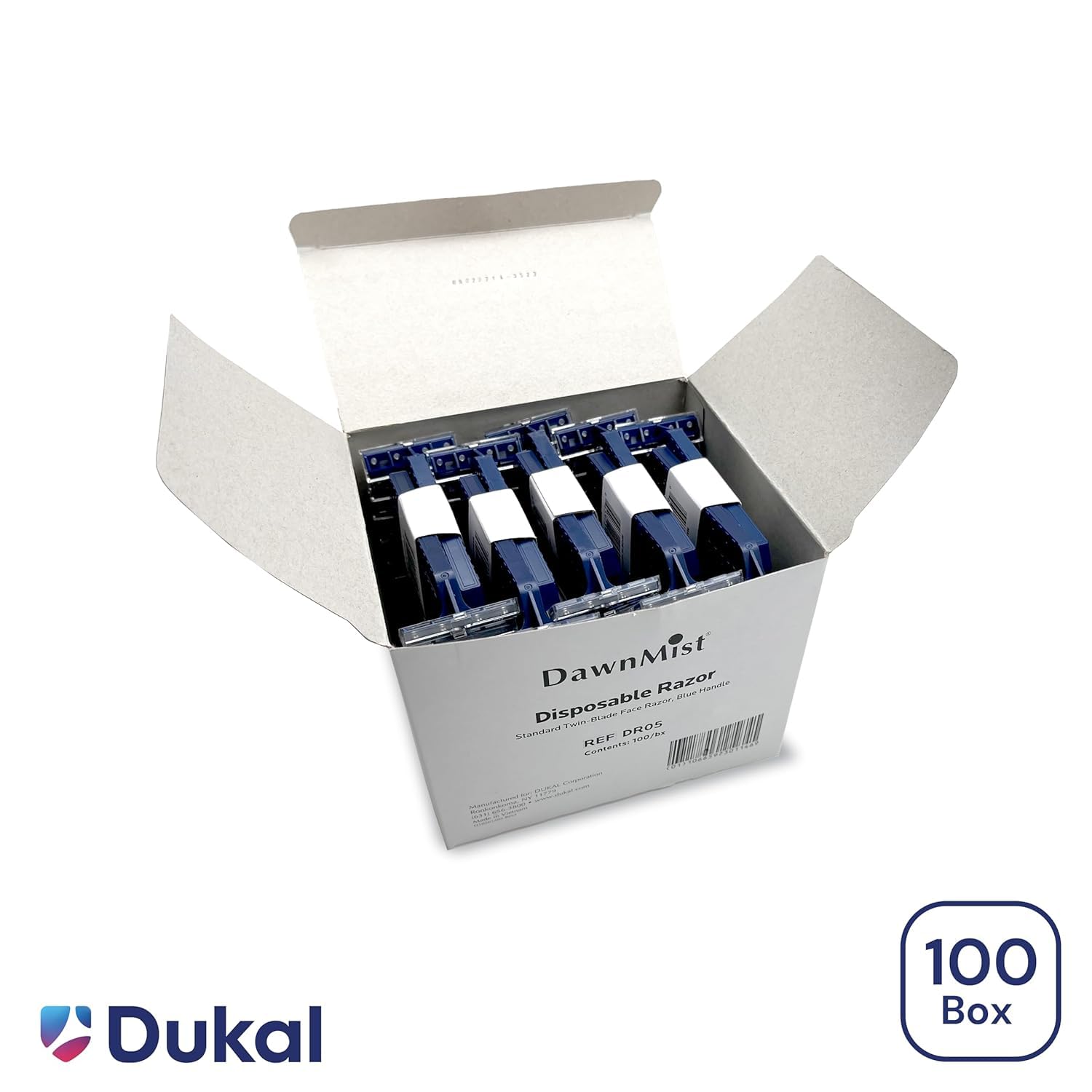 Dukal DawnMist Twin-Blade Disposable Razor, Blue Handle – Precision Shave for Smooth & Comfortable Grooming