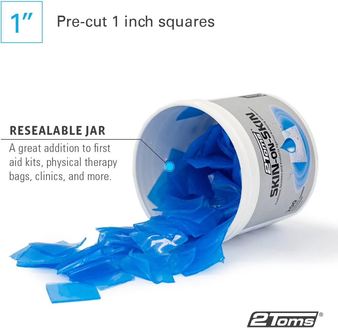 2Toms Skin-On-Skin Hydrogel Circles for Blisters, Chafing, Stings, Irritations, and Skin Pain Relief, 48 3-inch circles