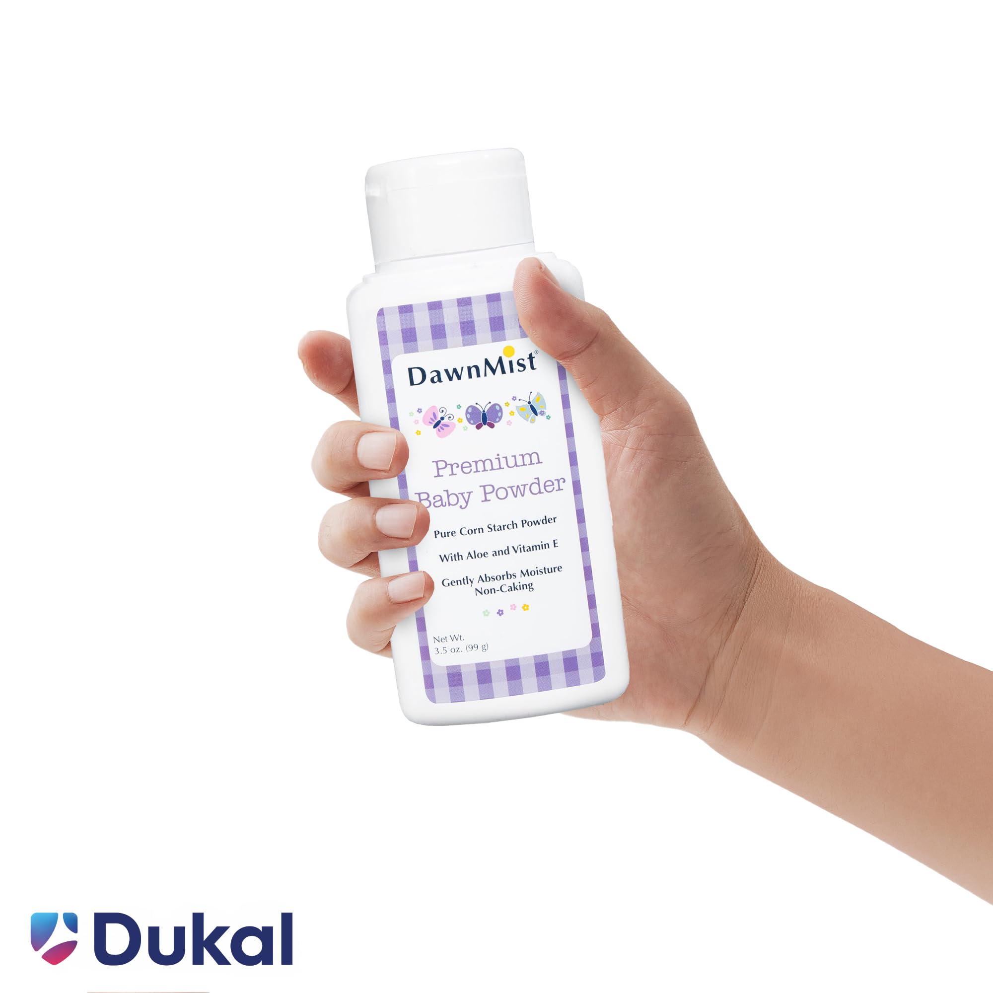 Dukal DawnMist Premium Baby Powder, 3.5 oz Bottles – Talc-Free Formula, Gentle & Soothing for Delicate Skin