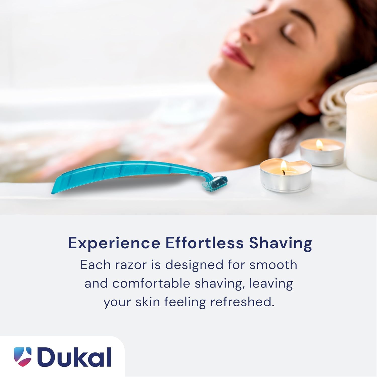 DawnMist Triple Play Personal Razor with Lubricating Strip Single Edge Triple Blade Teal DR3886