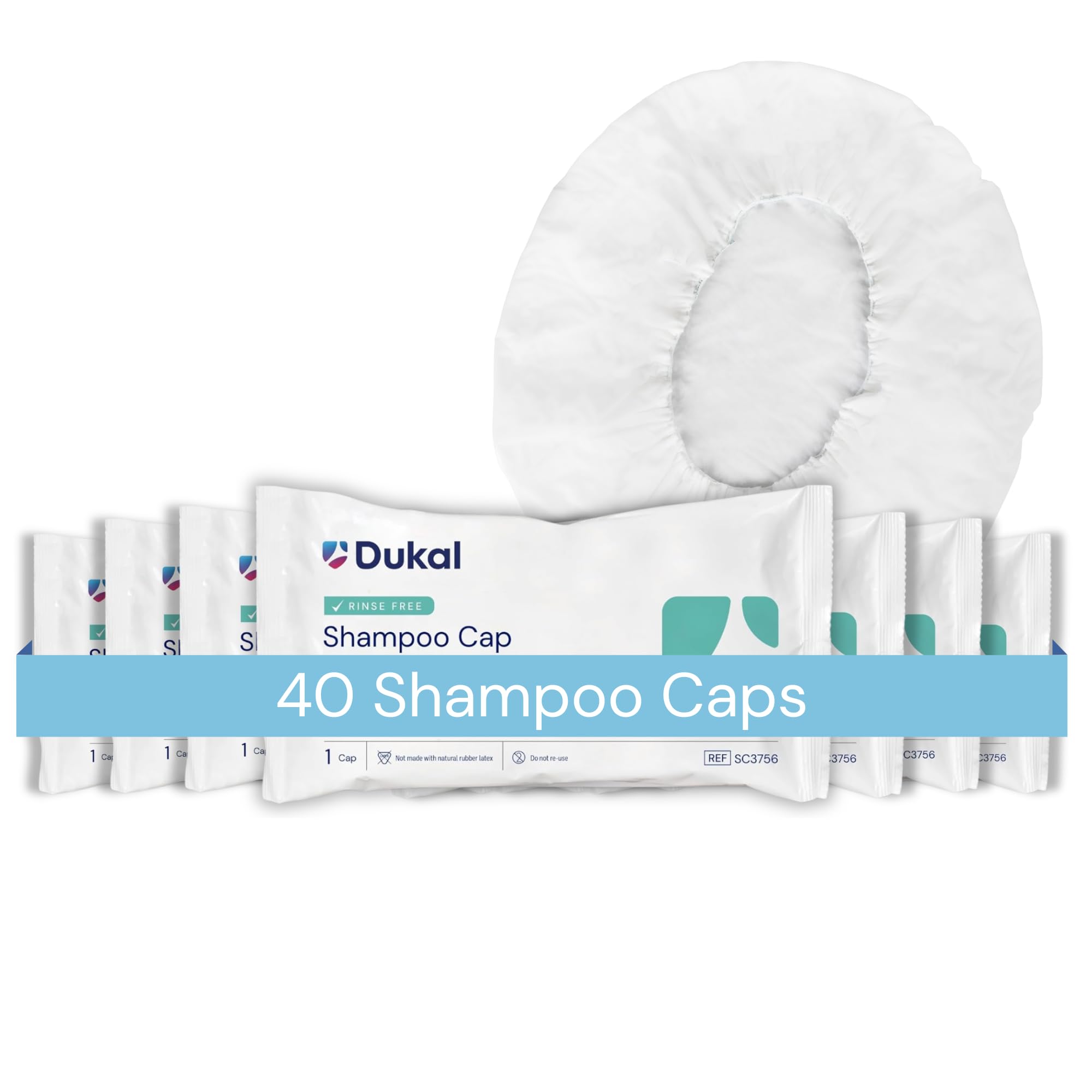 Dukal Rinse-Free Shampoo All-in-One Hair Cleansing System – No-Water Hair Cleanser & Conditioner – Soothing, Sanitary, pH Balanced