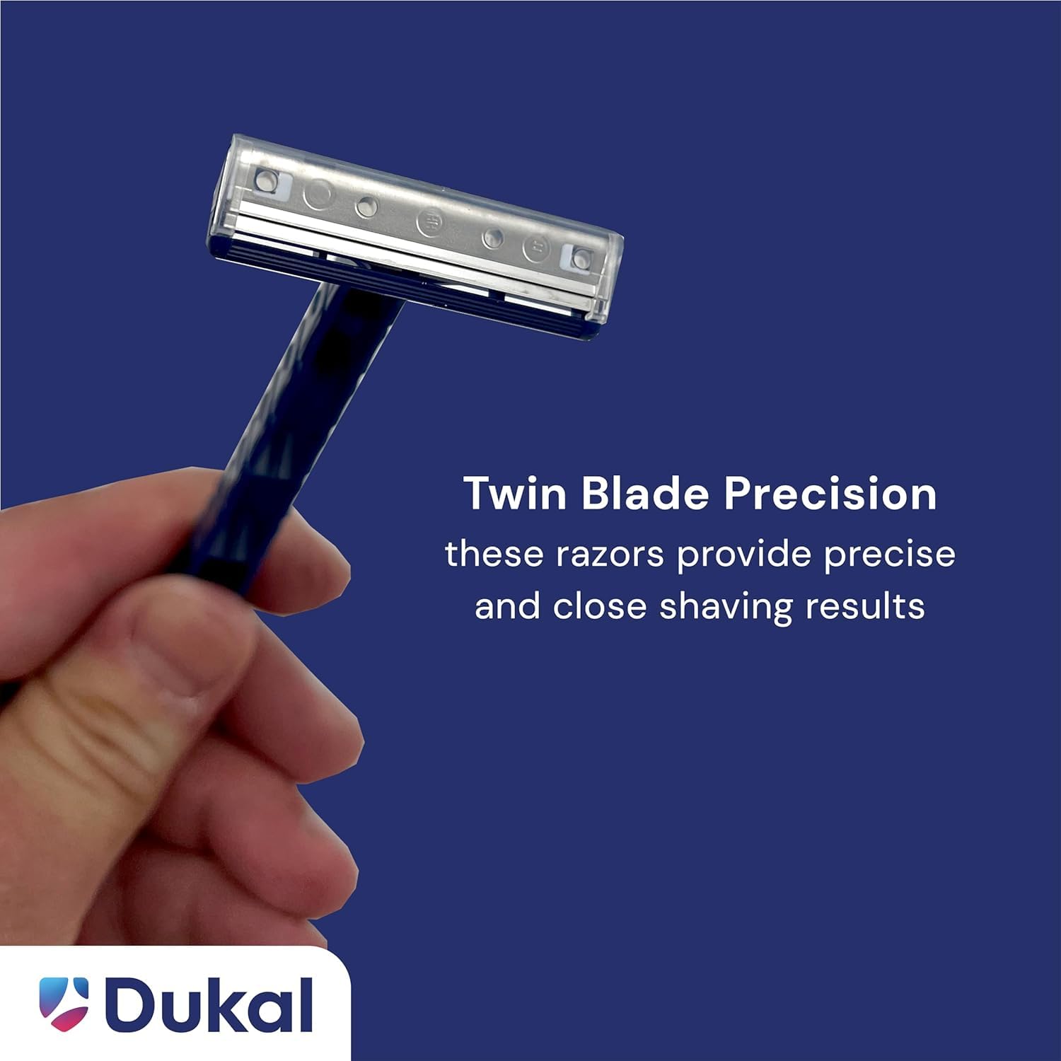 Dukal DawnMist Twin-Blade Disposable Razor, Blue Handle – Precision Shave for Smooth & Comfortable Grooming