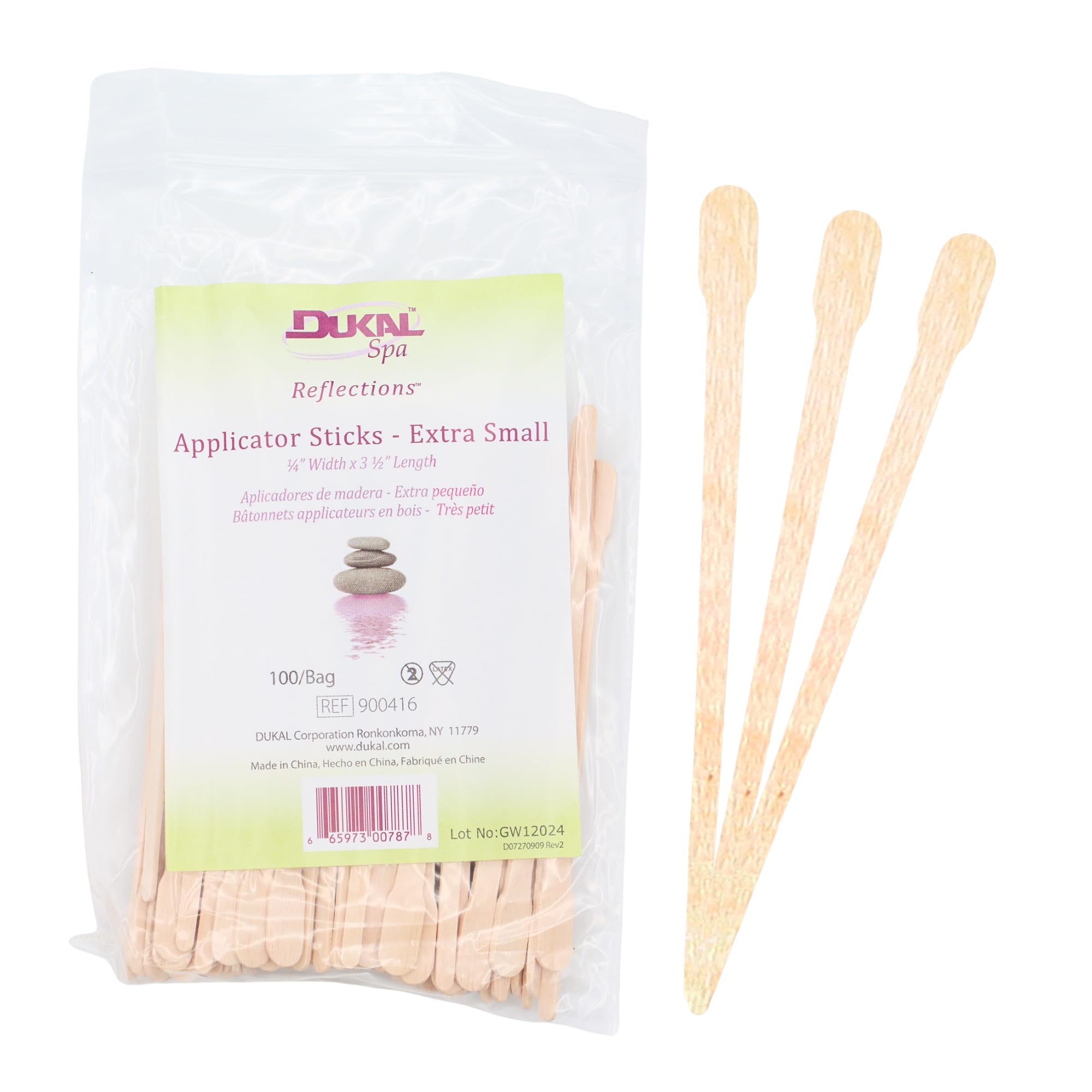 Dukal Reflections Wax Body Treatment Applicators, Beige, 1 Bag, 3-1/2" x 1/4"