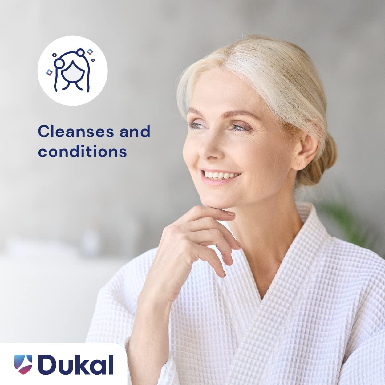 Dukal Rinse-Free Shampoo All-in-One Hair Cleansing System – No-Water Hair Cleanser & Conditioner – Soothing, Sanitary, pH Balanced