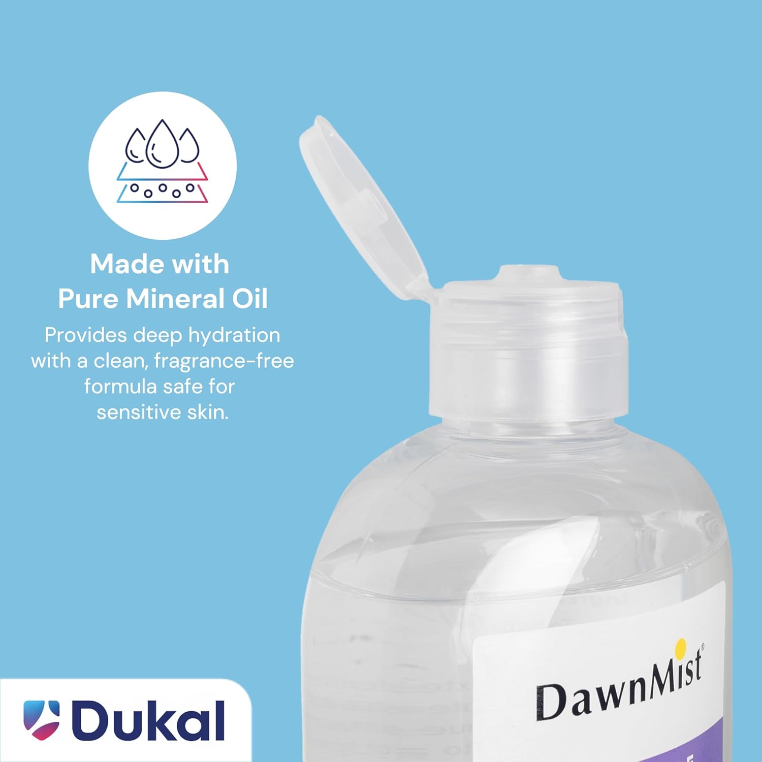 Dukal Dawn Mist Baby Oil with Dispensing Cap, 16 oz. Bottle