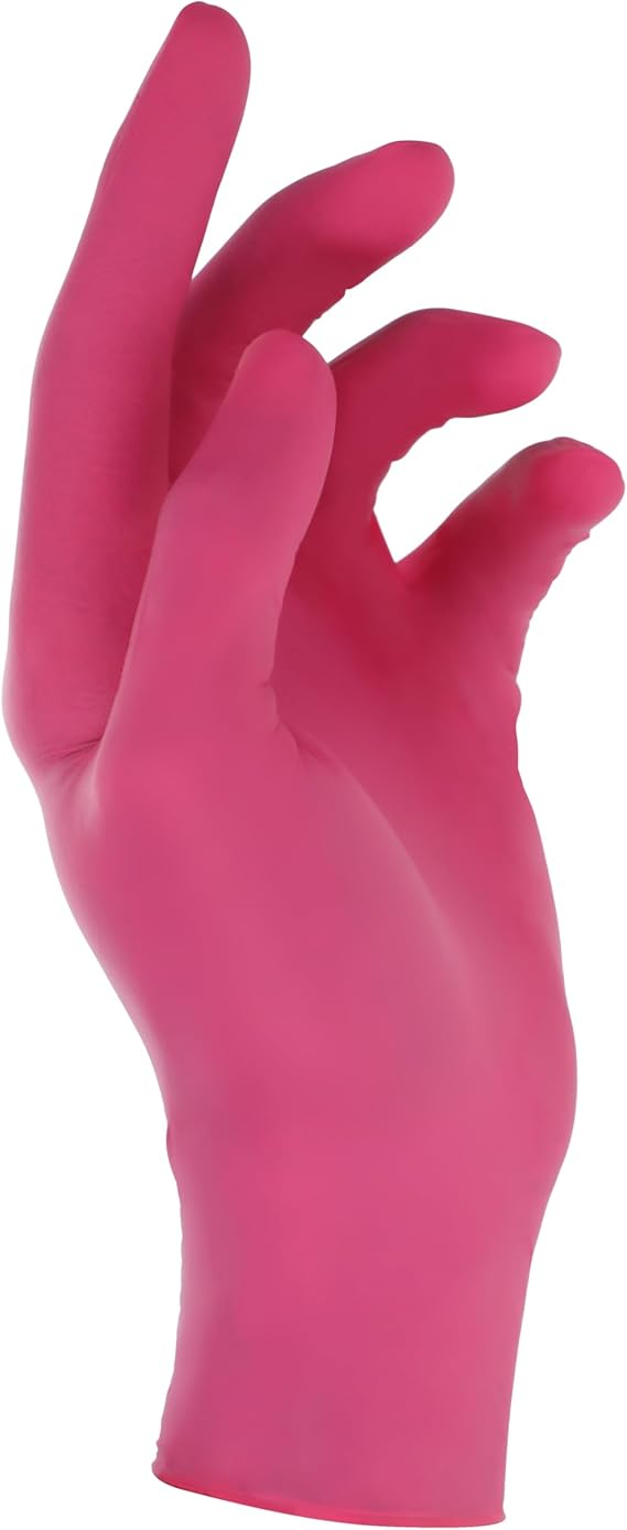 Henry Schein Criterion Aloe + Vitamin E Nitrile Exam Gloves, Magenta Pink, 1.97 Mil - 200/Box