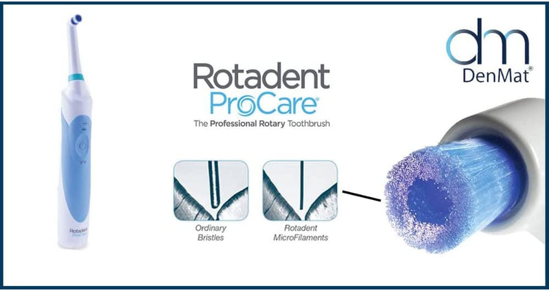 Rodent Toothbrush Rotadent ProCare Professional Rotary Toothbrush with Dock Charger, 2 B