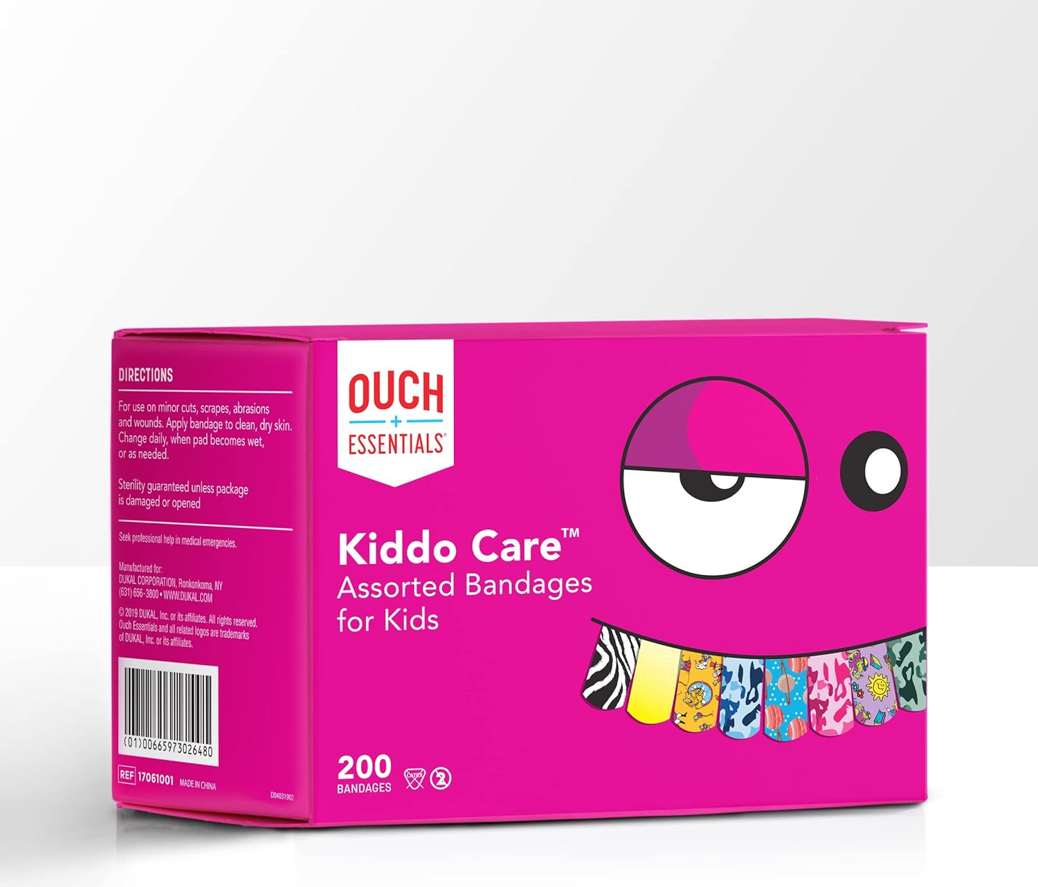 Ouch Essentials Kiddo Care - Kids Adhesive Bandages, Assorted Styles, 200 Count