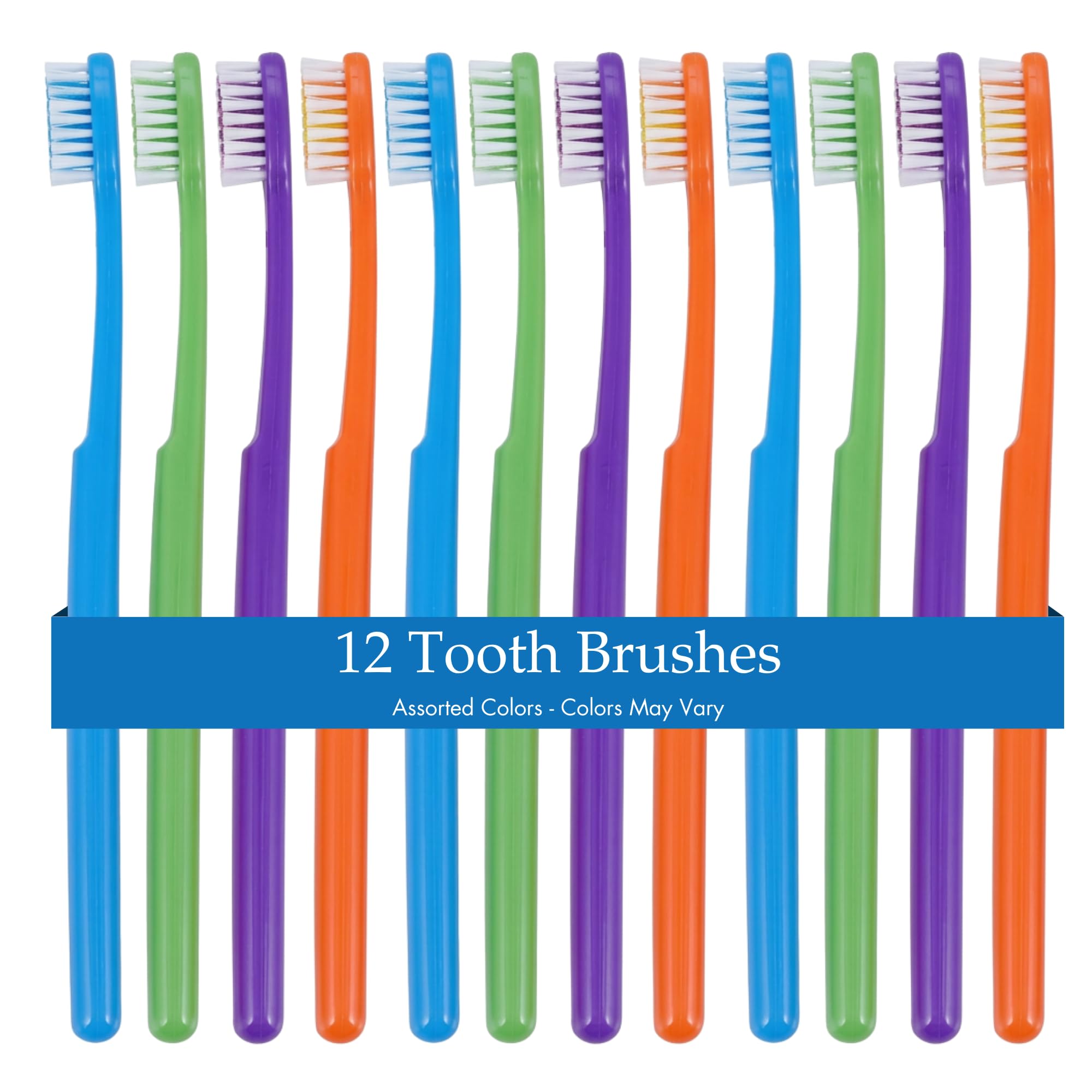 Henry Schein Acclean Youth Toothbrush – 28 Tuft, Diamond Compact Head, Assorted 4 Colors, Soft Bristles, Individually Designed for Kids - 6 Toothbrushes (Colors May Vary)
