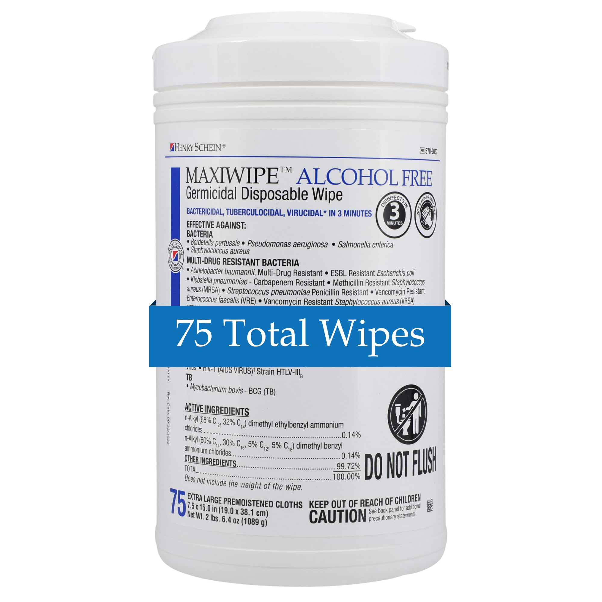 MaxiWipe Alcohol-Free Cleaning Wipes, Ready-to-Use Surface Wipes, Fragrance-Free